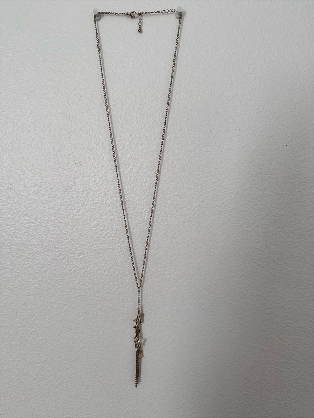 Delicate Gold-Tone Layered Pendant Necklace in Silver